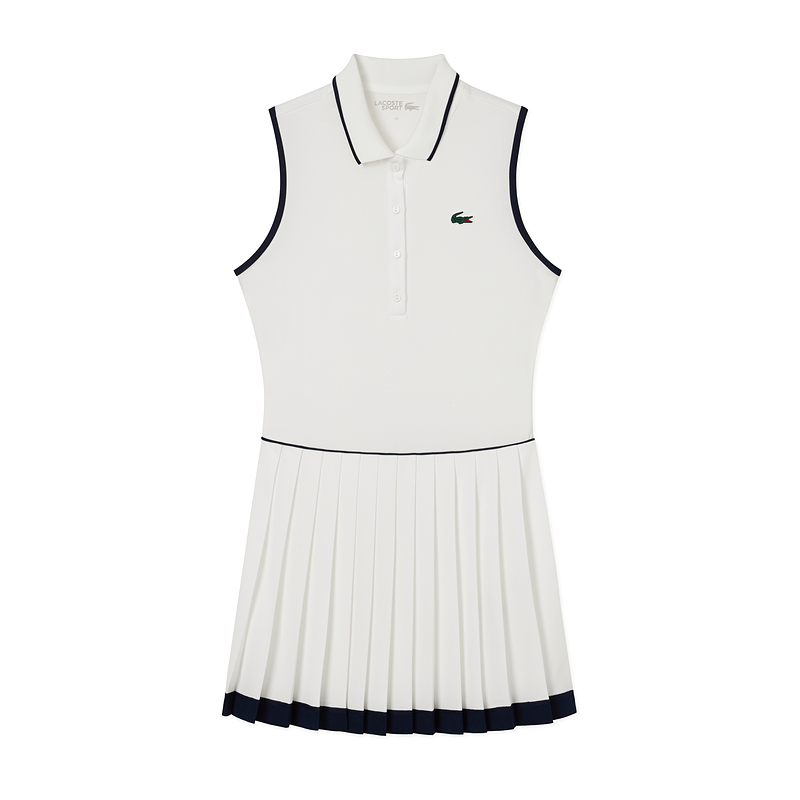 Lacoste logo-embroidery sleeveless mini dress