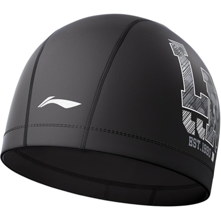 Li Ning Swimming Caps Pu Unisex One Size Black