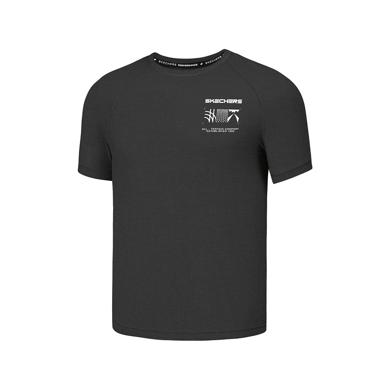 Skechers Basic Sports Collection SS25 T Shirt Men’s Black 0018
