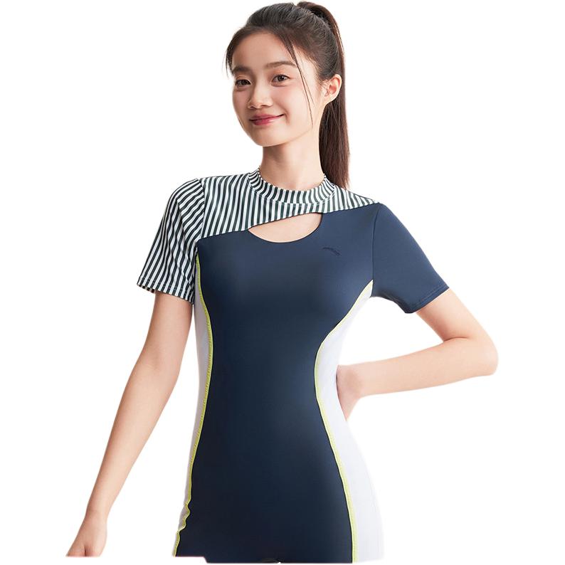 Anta One piece Swimsuit Women’s Dark Blue/Green White/Ecru