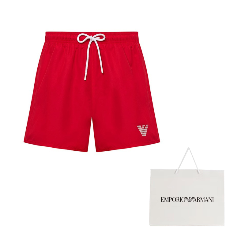 EMPORIO ARMANI SS24 Beach Shorts Men’s Red