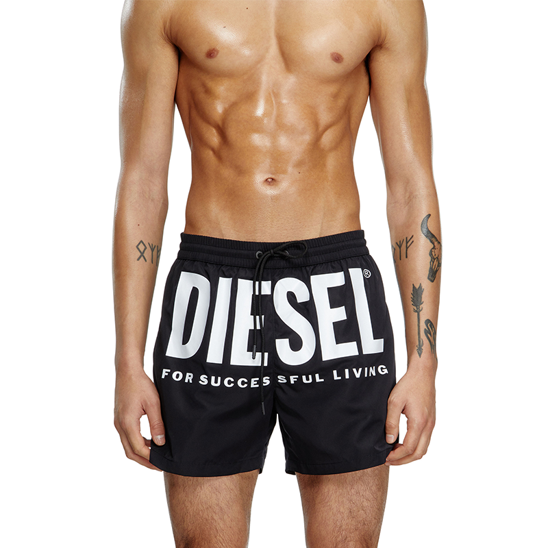 DIESEL Ken 37 D Core Logo Printed Drawstring Swim Shorts