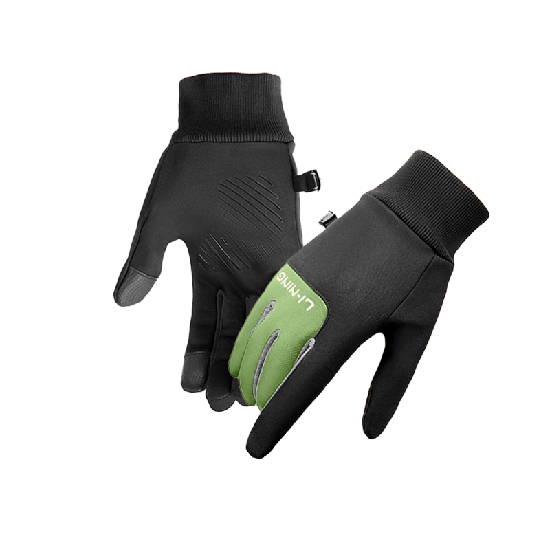 Li Ning Cycling Gloves Cycling Gear Outdoor Unisex Polyester Black Green