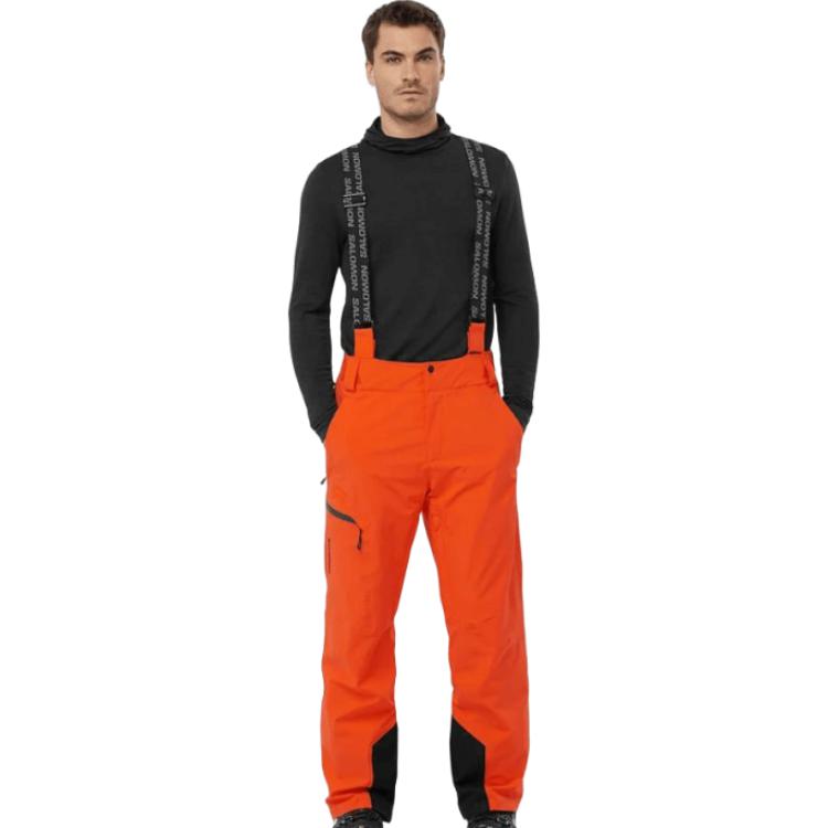 SALOMON BRILLIANT FW24 Ski Pants Men’s Tomato Red
