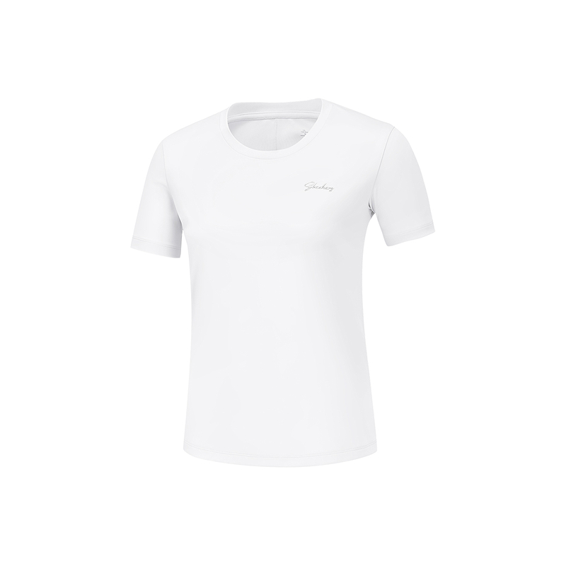 Skechers GODRI SS25 Quick Dry T Shirts Women's Bright White/0019