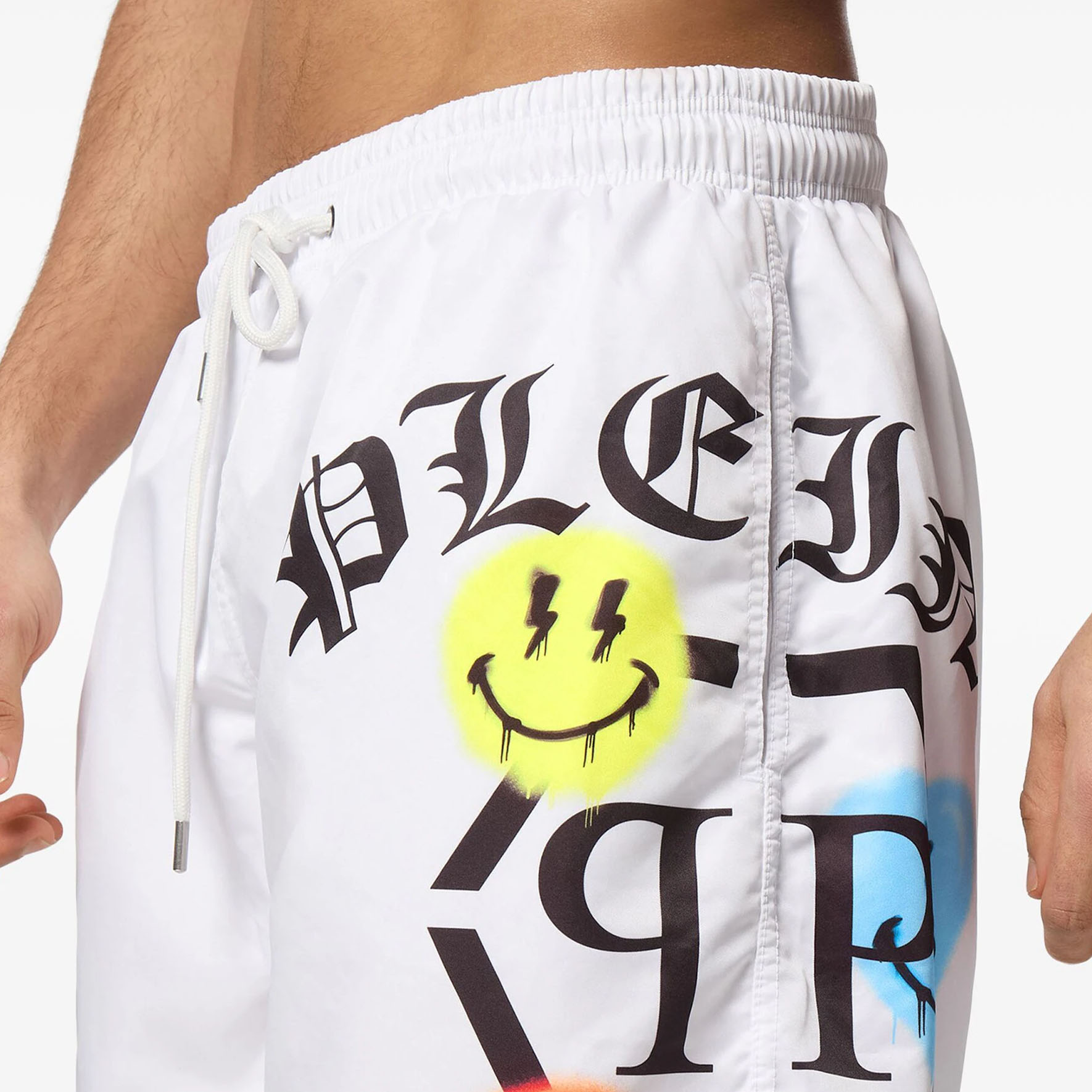 Philipp Plein logo-print swim shorts