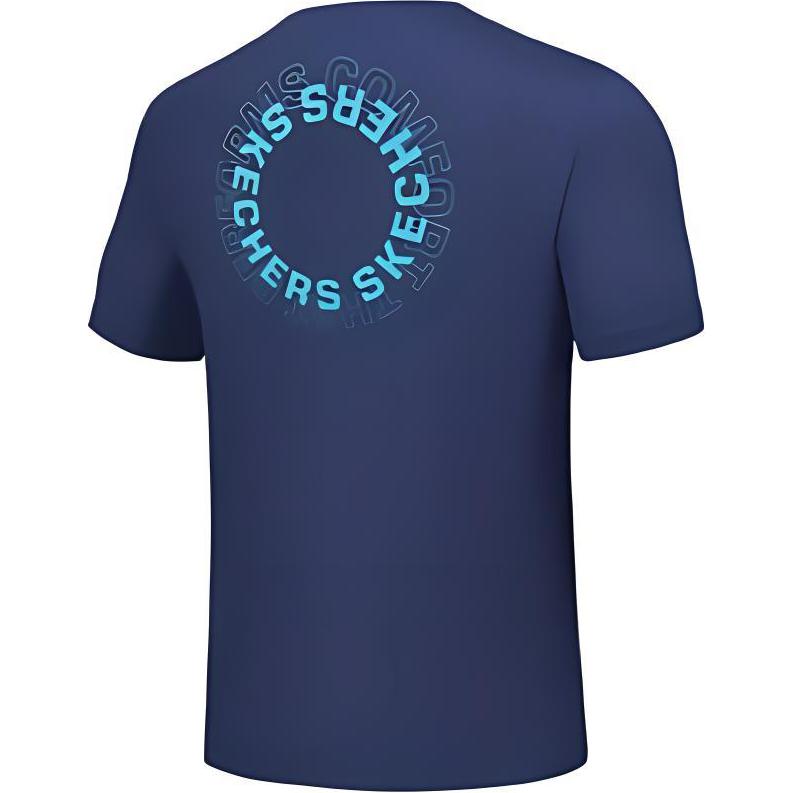 Skechers Quick Dry T Shirts Men’s Marine Collegiate Blue
