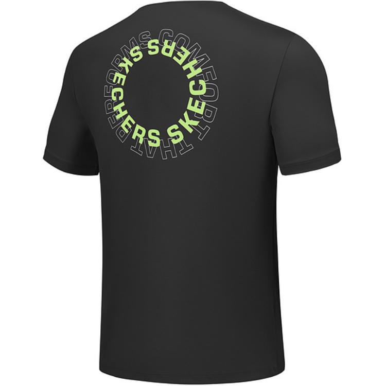 Skechers Quick Dry T Shirts Men’s Carbon Black