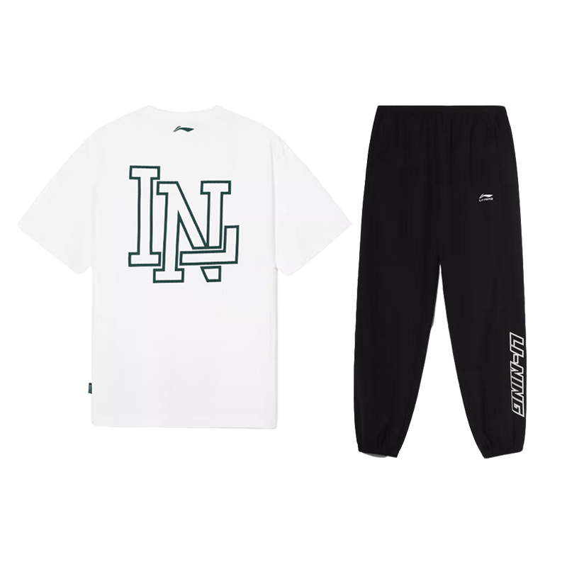 Li Ning Casual Sportswear Unisex Two Piece Set White Black