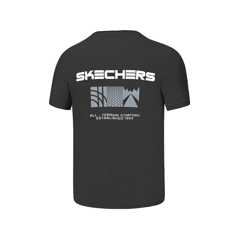 Skechers Basic Sports Collection SS25 T Shirt Men’s Black 0018