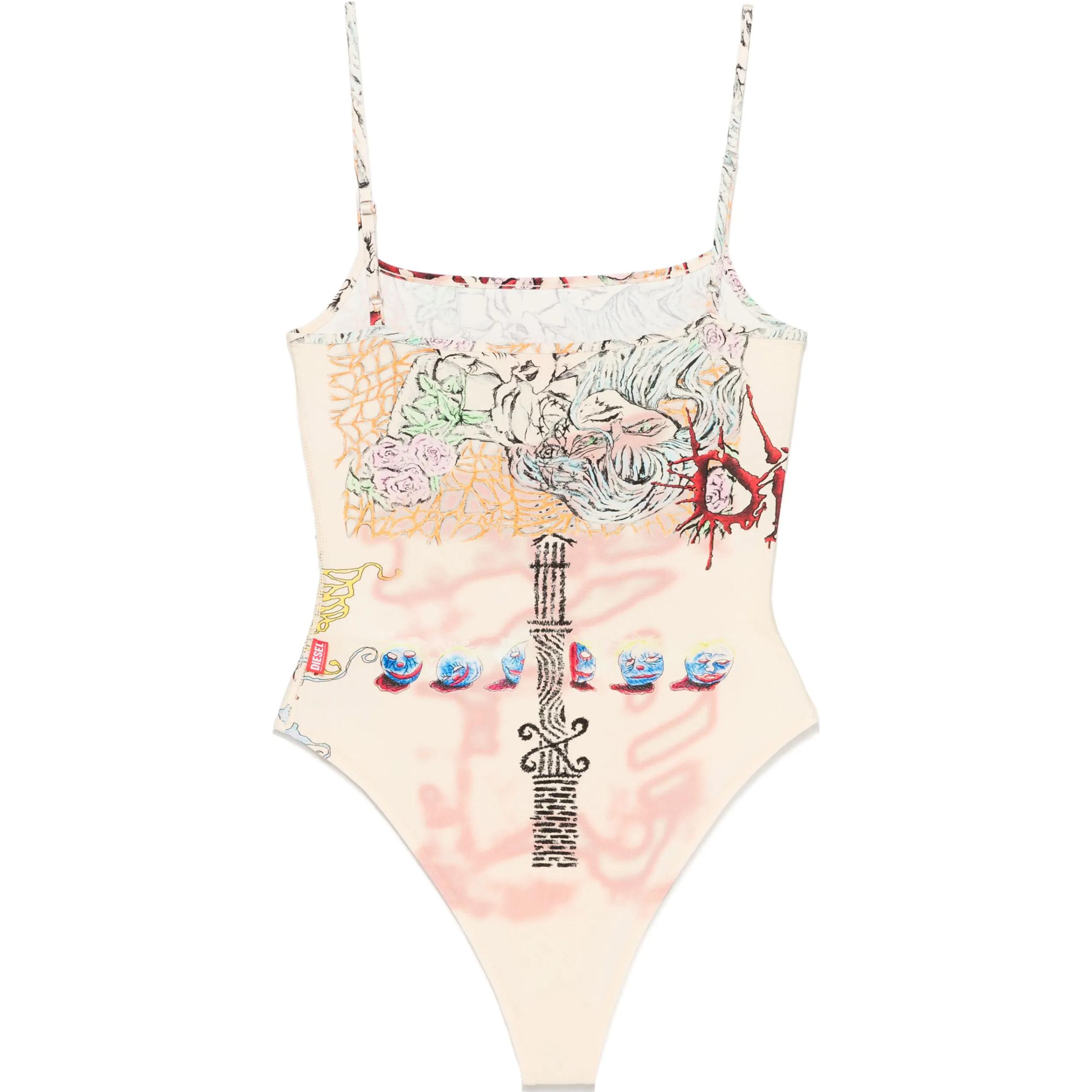 DIESEL T Assa Tattoo Printed Bodysuit