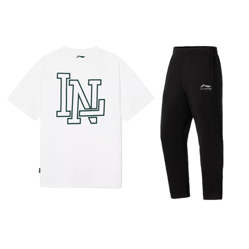 Li Ning Casual Sportswear Unisex Two Piece Set White Black