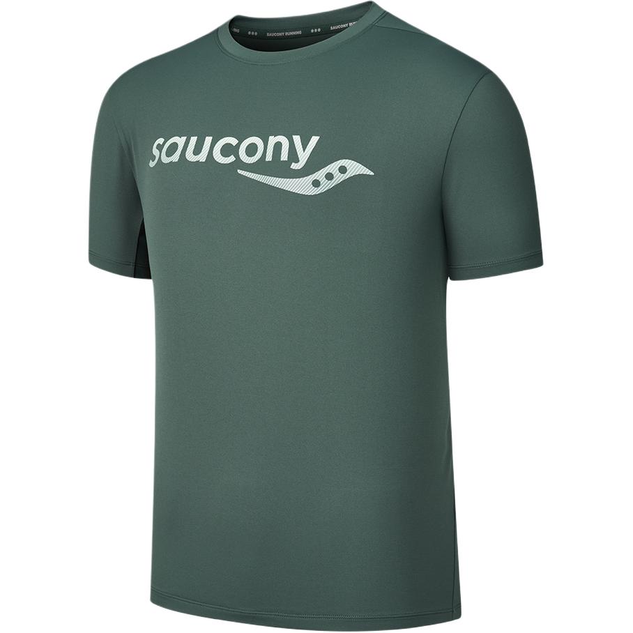 Saucony Running T Shirt Unisex Peacock Green