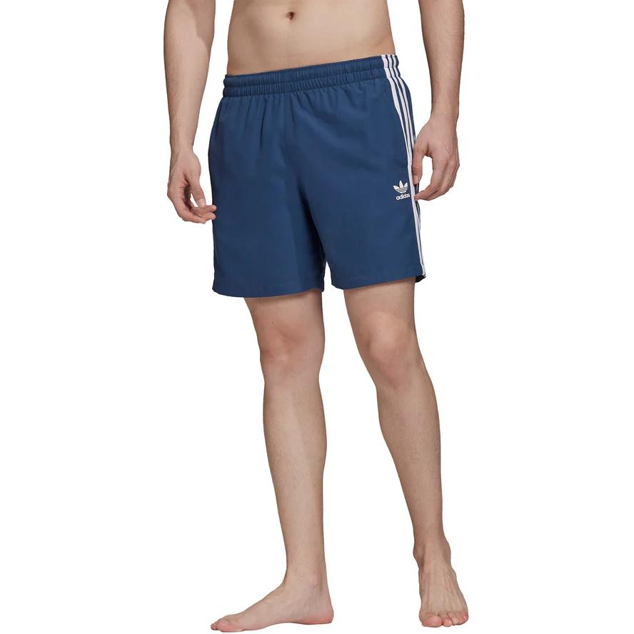 Adidas Originals 3 Stripe Swimming Shorts Men’s Blue