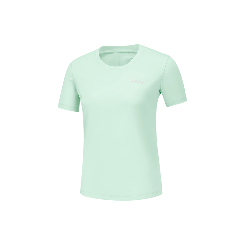 Skechers GODRI SS25 T Shirt Women's Light Aqua Green/01XB