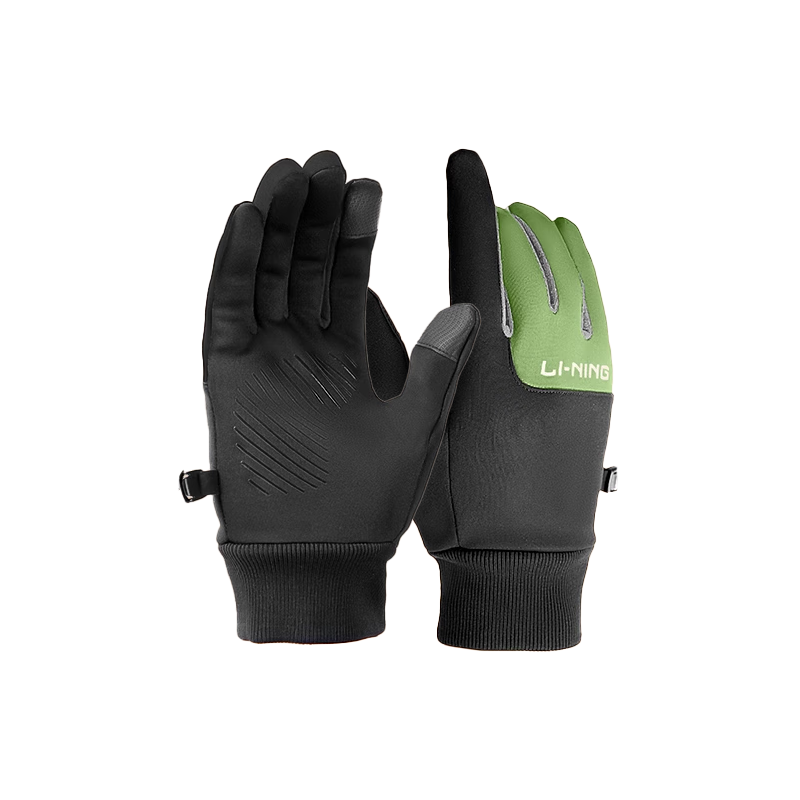 Li Ning Cycling Gloves Cycling Gear Outdoor Unisex Polyester Black Green