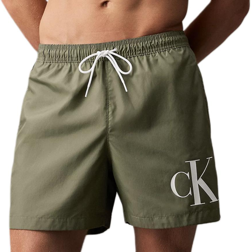 CALVIN KLEIN Swimming Shorts Europe Version Men’s Dark Olive