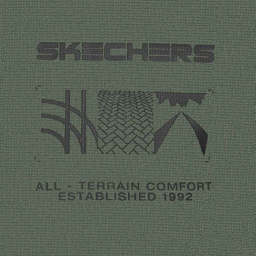 Skechers Basic Sports Collection SS25 T Shirt Men’s Thyme Green 031F