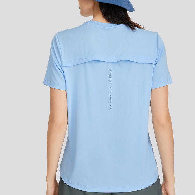 Skechers Quick Dry T Shirts Women’s Frost Blue 03ZS