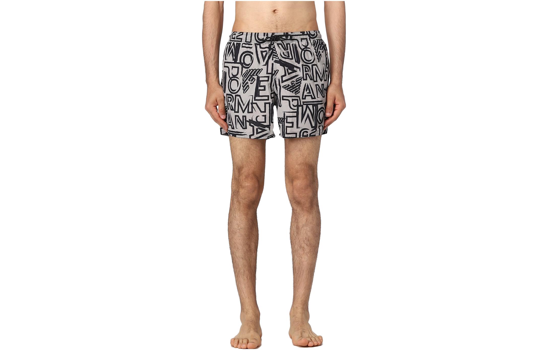 EMPORIO ARMANI Logo Printed Drawstring Swim Shorts