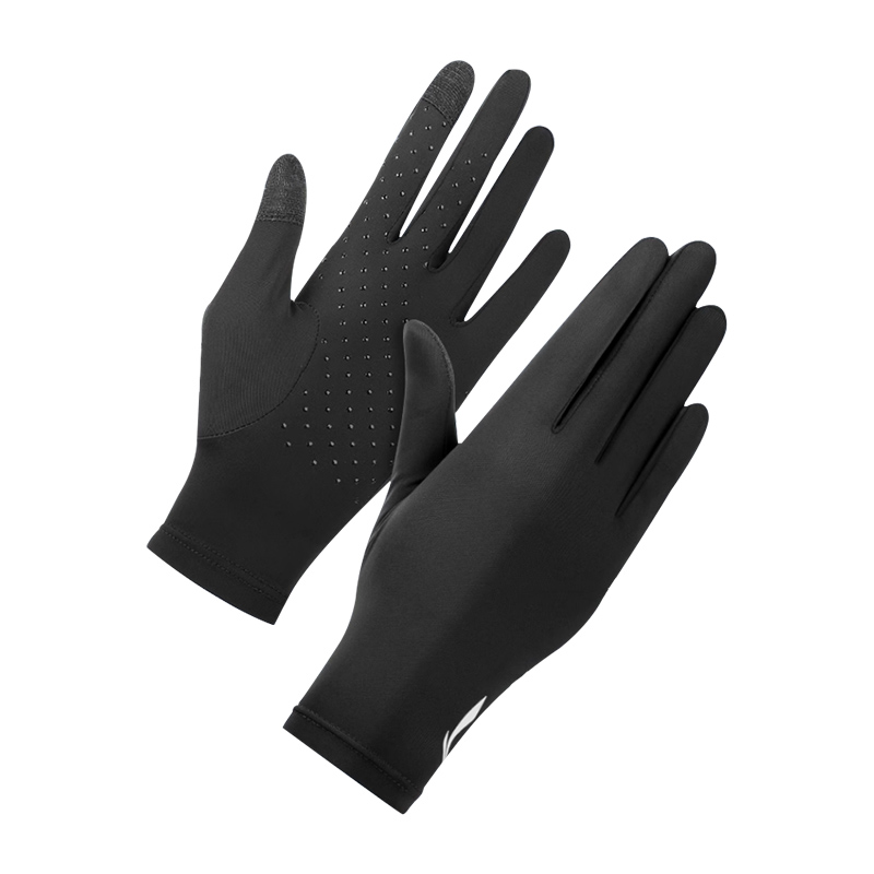 Li Ning Riding Equipment Sun Protection Gloves For Black Outdoor Mountain And Road Bikes Men’s Polyamide, Elastane