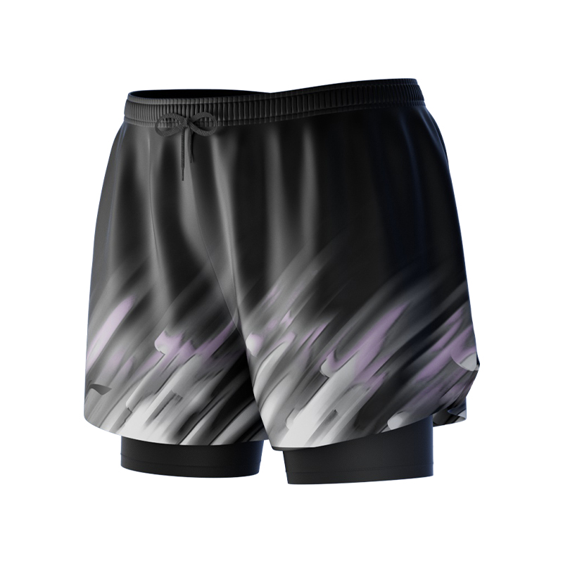 Li Ning Swimming Shorts Men’s Black Purple