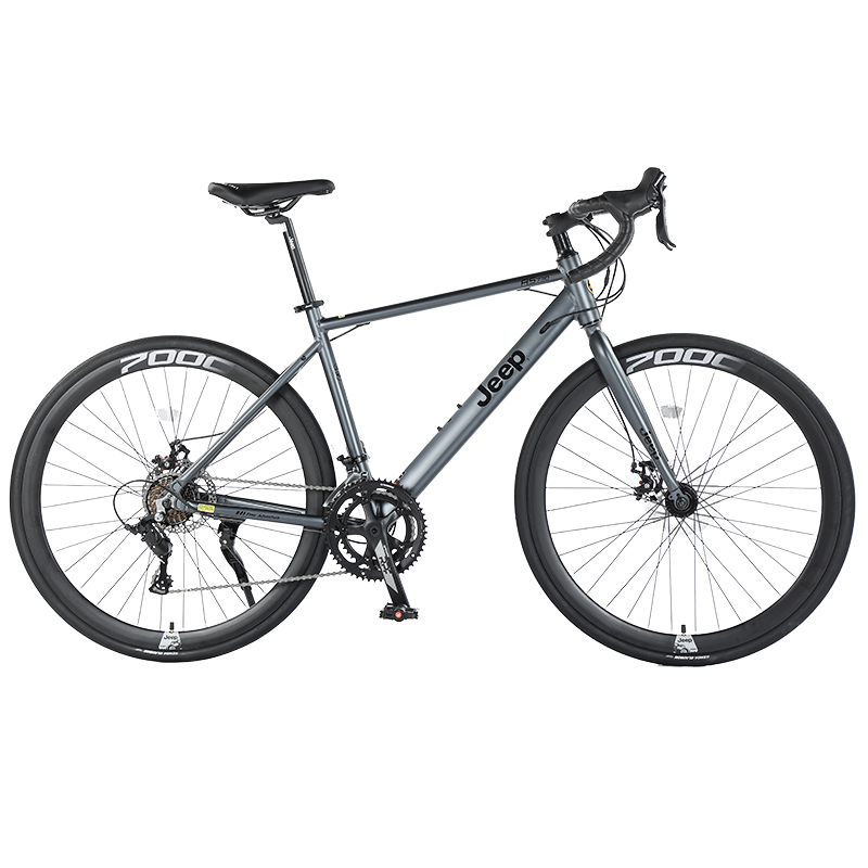 Jeep Road Bike Entry Level Bike Aluminum Alloy Disc Brake Adults Women's Road Bike Competition Commuting Adults