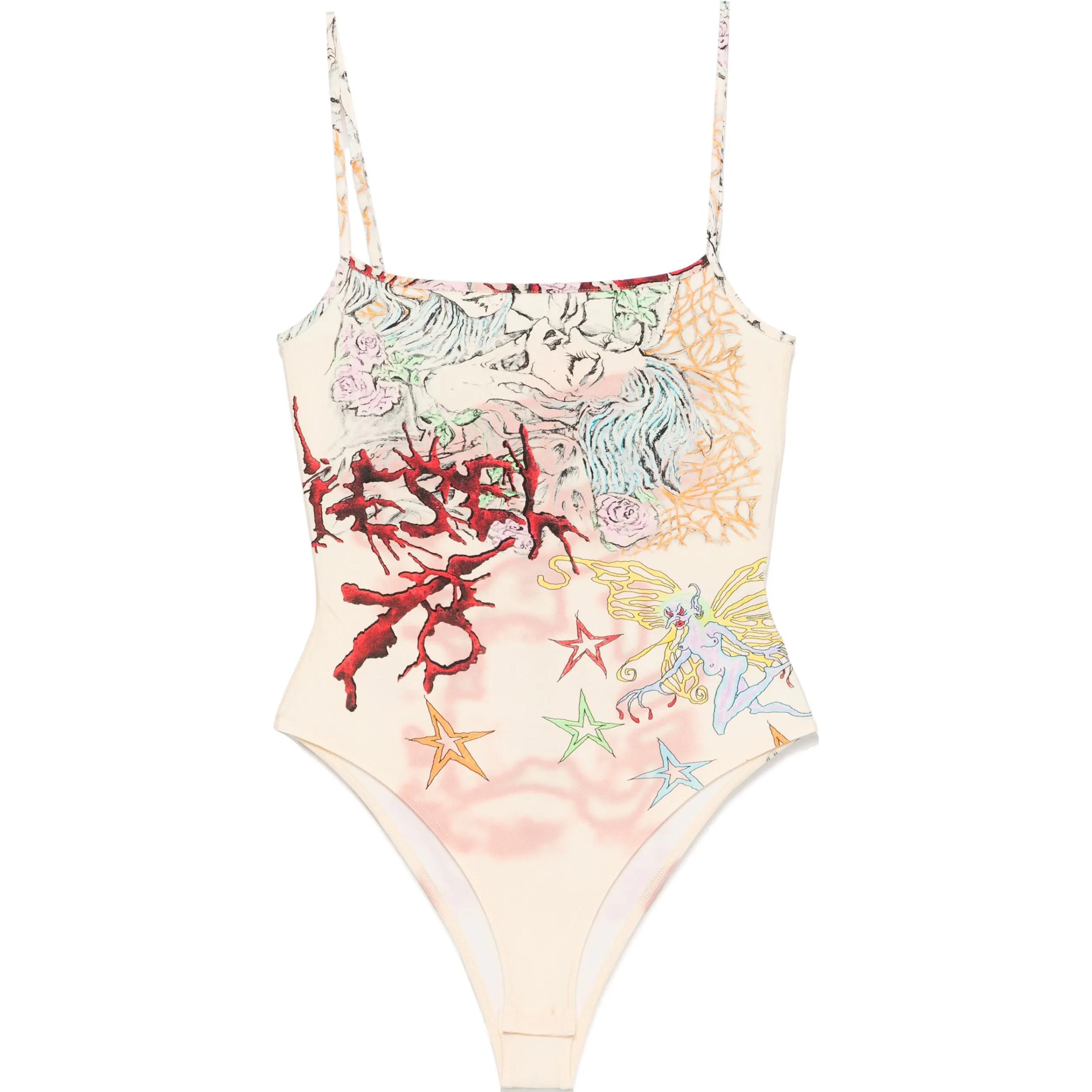 DIESEL T Assa Tattoo Printed Bodysuit