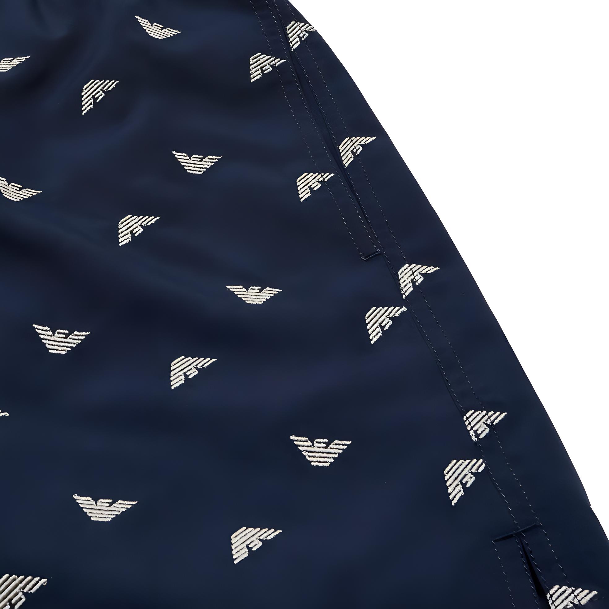 EMPORIO ARMANI Logo embroidered Swim Shorts
