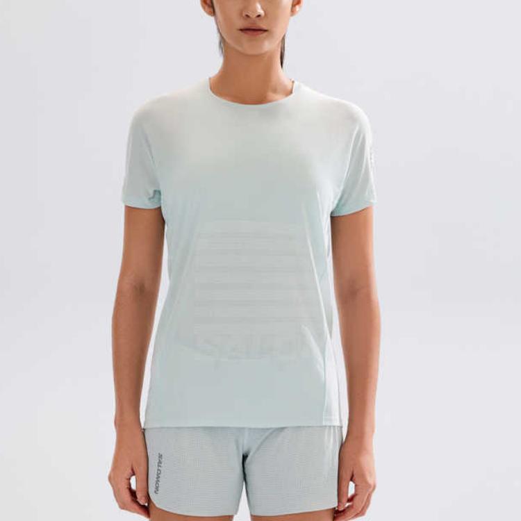 SALOMON Quick Dry T Shirts Women’s Mist Blue