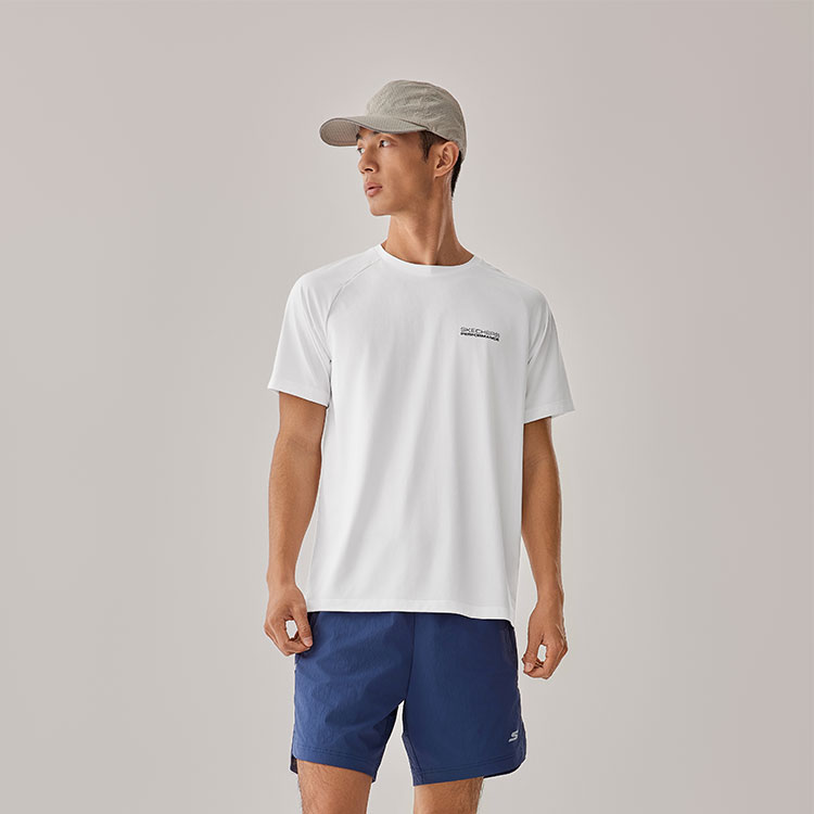 Skechers Comfortable Technology Cooling Collection Quick Dry T Shirts Men’s Bright White