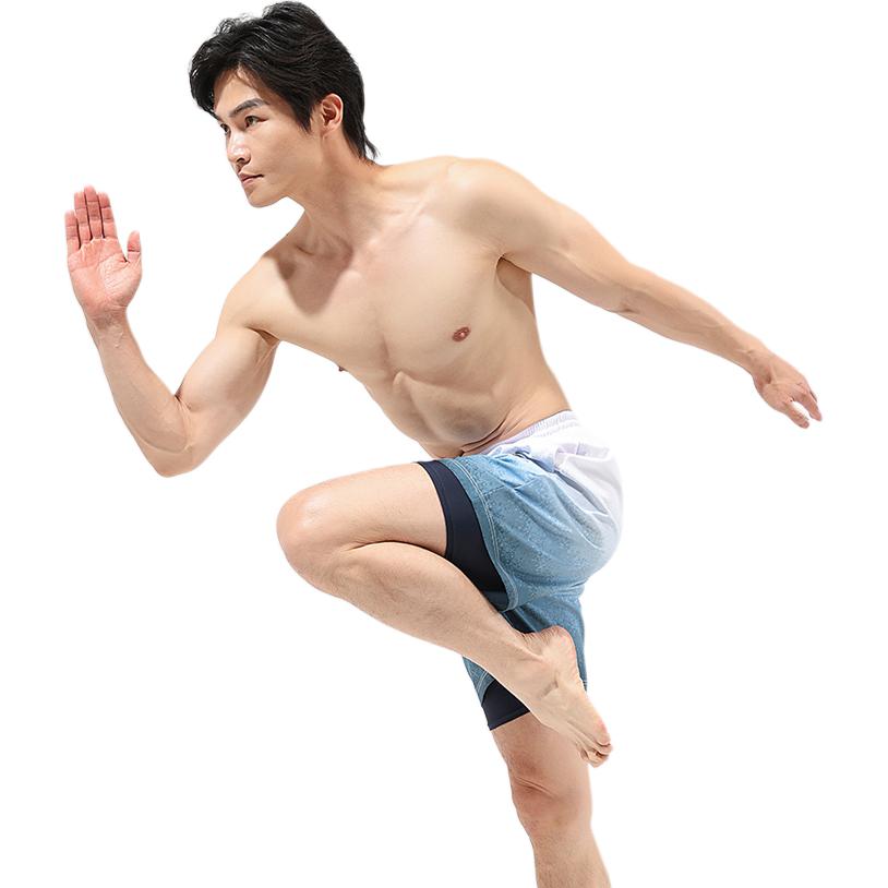 Li Ning Swimming Shorts Men’s White Blue