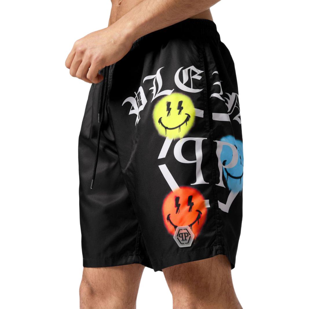 Philipp Plein logo-print swim shorts