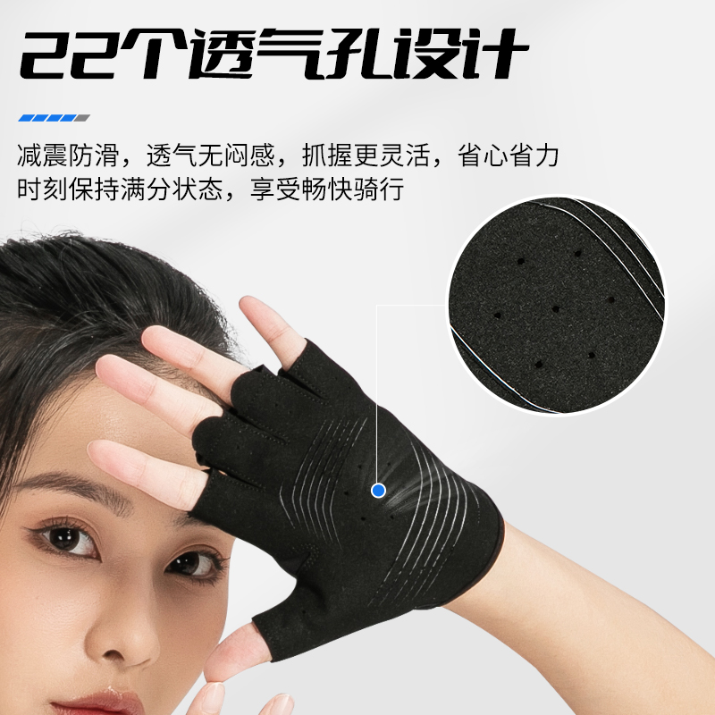 Li Ning Cycling Gear Half Finger Unisex Polyamide, Elastane, Silicone