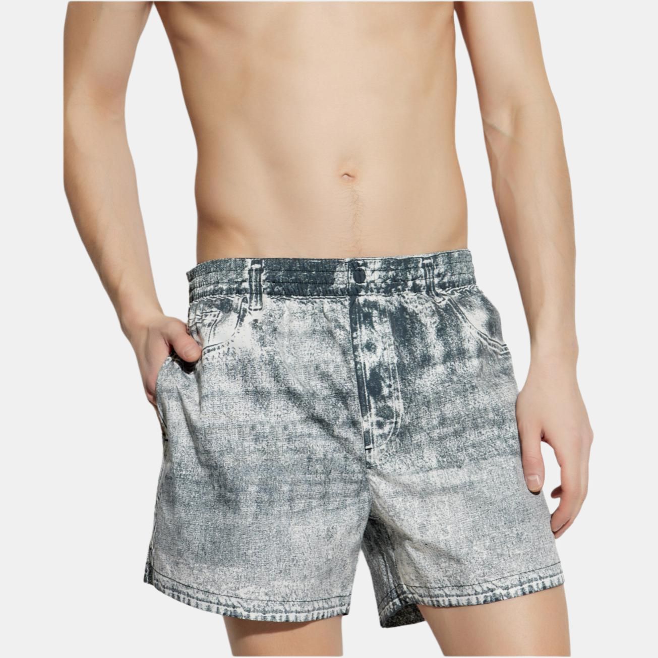 DIESEL Ken 37 Dnm Mid Length Swim Shorts