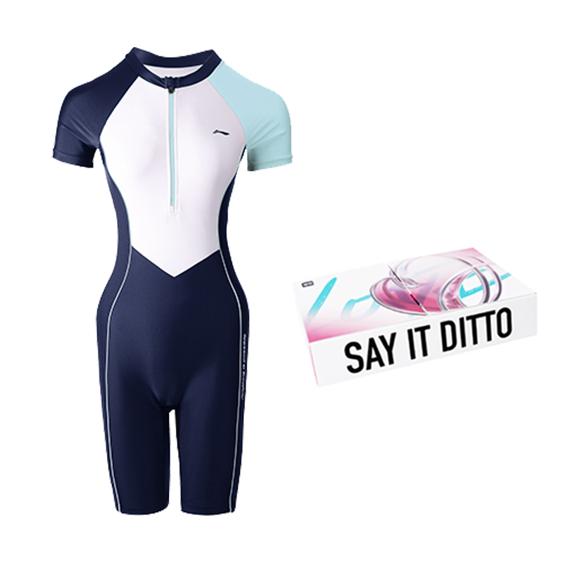 Li Ning One piece Swimsuit Women’s Blue White