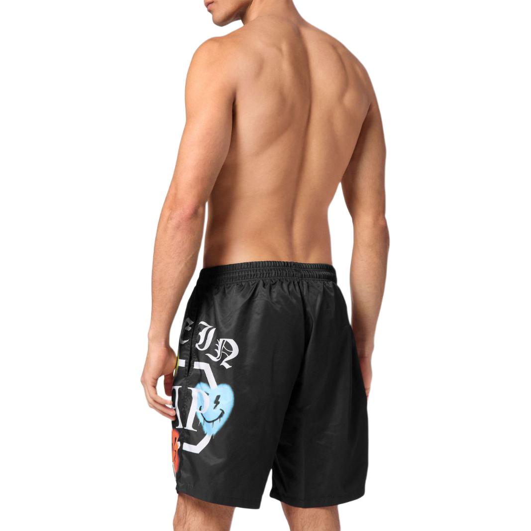 Philipp Plein logo-print swim shorts