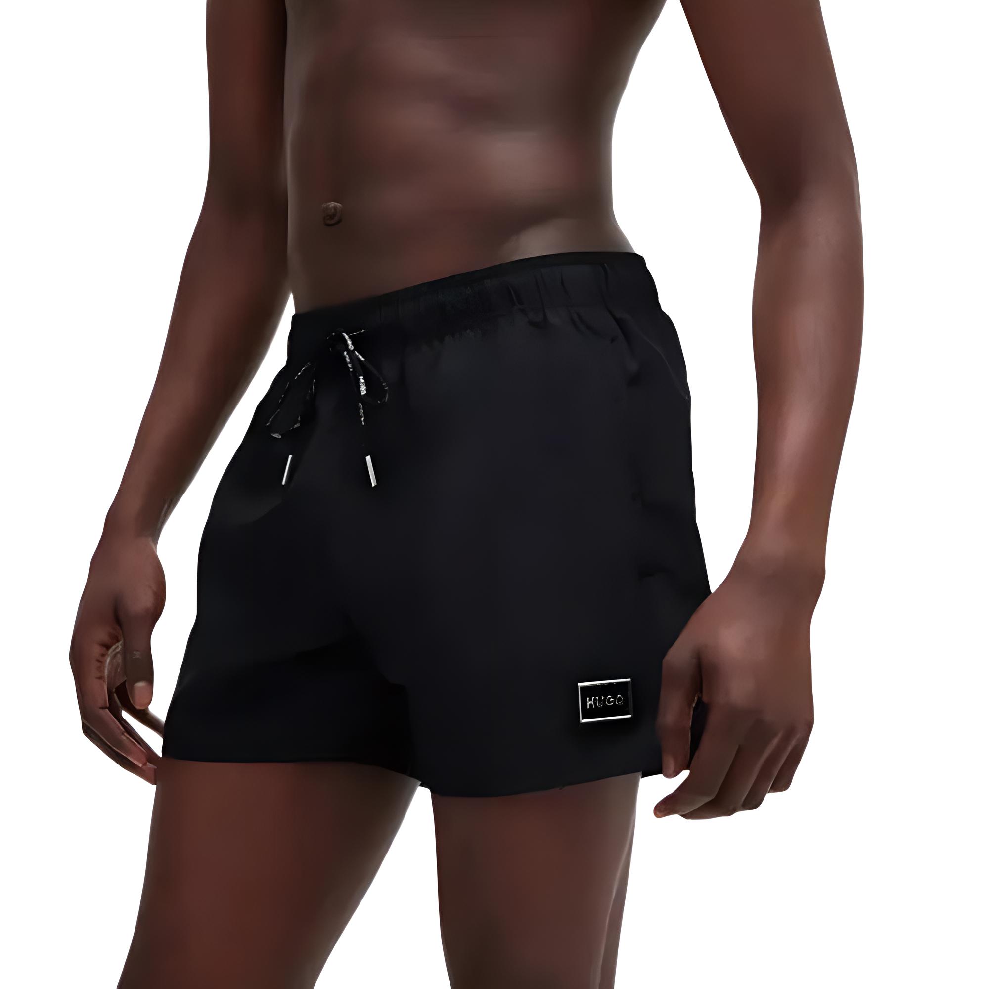 Hugo Boss logo-plaque drawstring shorts